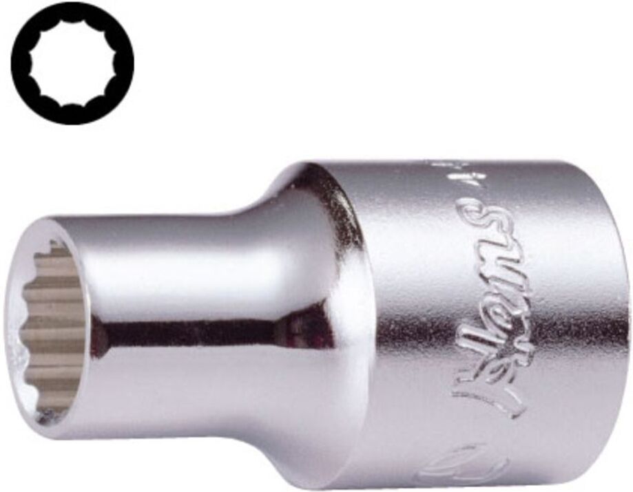 Douille 12 pans 1/2" HANS 12 mm 12-kant kurz