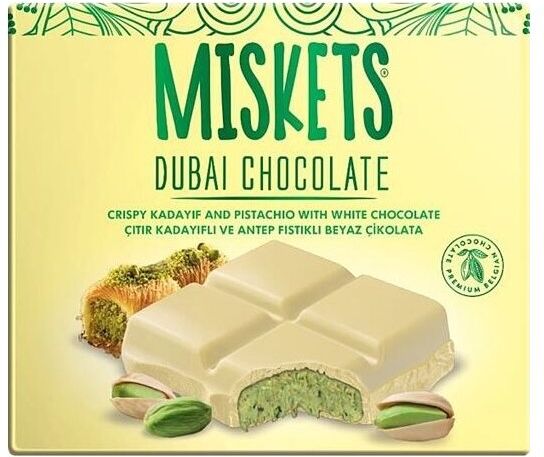 Miskets Dubai Chokolade Hvid, Misket, 100g