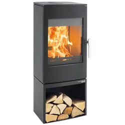 Haas+Sohn  Kaminofen  INZELL  easy  tief-schwarz  mit  Holzfach  ohne  Türe  6  kW