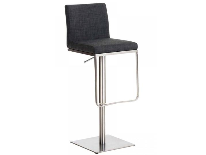 CLP Barhocker Stoff Dunkelgrau, Metall, 42x86x44 cm, Esszimmer, Barmöbel, Barhocker