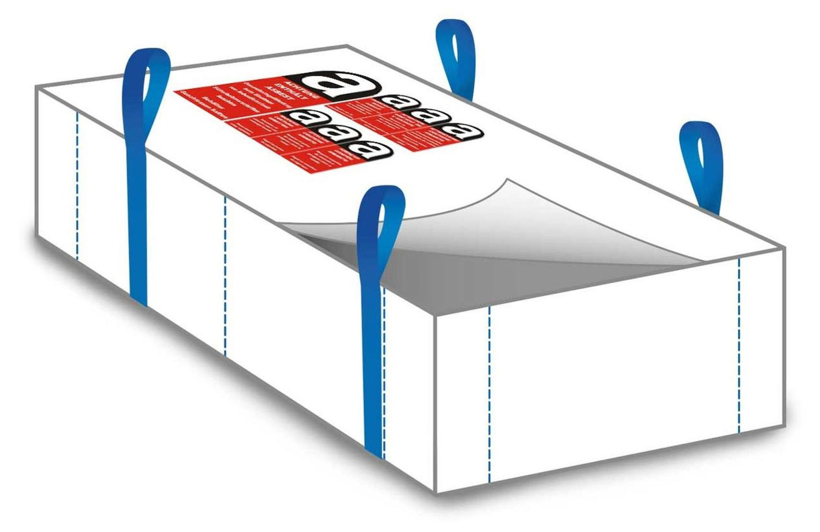 KLASEBO® Platenbak voor asbest, type #1, 20 stuks, B/D/H: 260 x 125 x 30 cm, draagvermogen 1000 kg