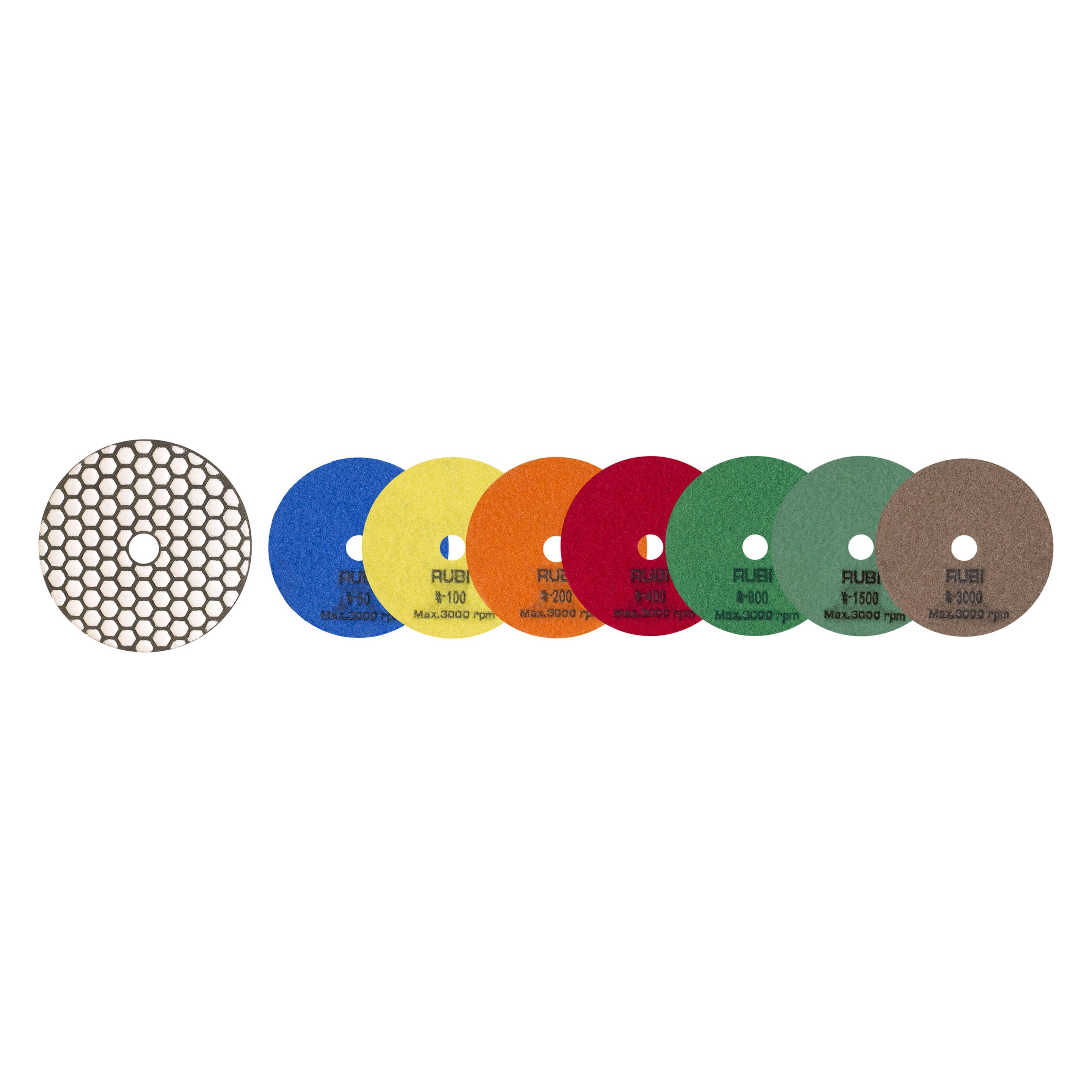 Dierre Rubi - Trockenes Polierscheibe Ø100 mm - Körnung #800 (62974) (62974)