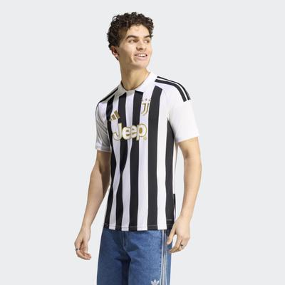 Fußballtrikot ADIDAS PERFORMANCE "JUVE H JSY", Herren, Gr. 3XL, schwarz-weiß (weiß, schwarz), Obermaterial: 100% Polyester, Trikots Fußballtrikot, mit Climacool Technologie, schmale Passform, mit klassischem Kragen