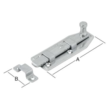 Vormann Fensterriegel, mit Schlaufe, gerade, B35xL100xS1,2mm, Stahl verzinkt (1 Stk.) (230405)