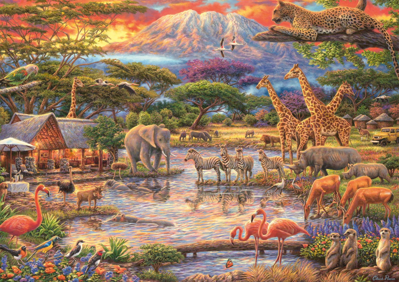 Schmidt Spiele Puzzel Paradijs aan de Kilimanjaro