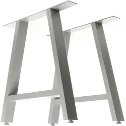 Wiltec, Tischbeine + Tischgestell, XPOtool Tischbeine 2x Tischgestell grau A-Form 70x72cm Industrial Tischkufen
