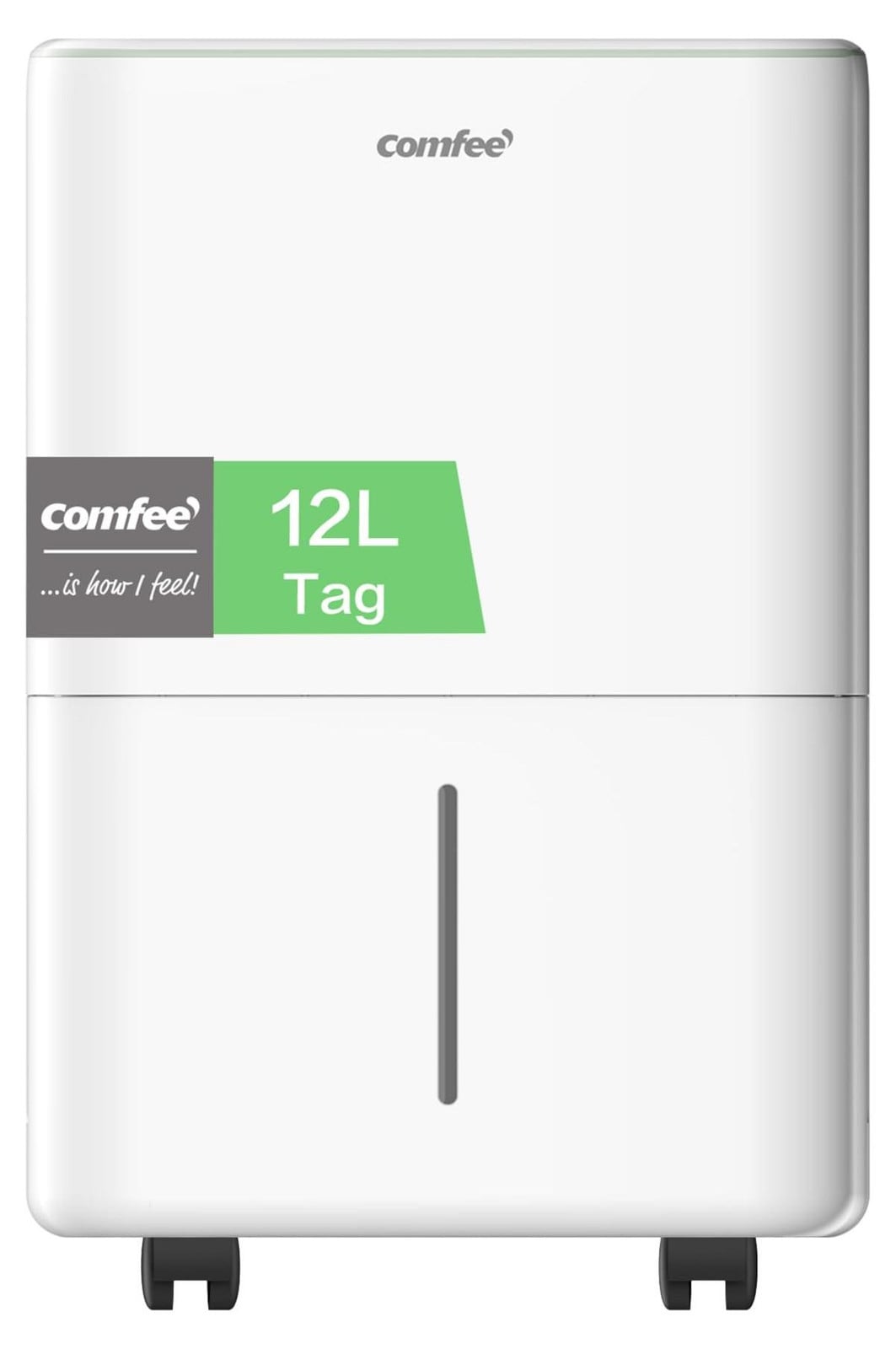 Comfee luchtontvochtiger, 12 liter per dag, geschikt voor ruimtes tot 20 m², stille werking en automatische ontdooifunctie