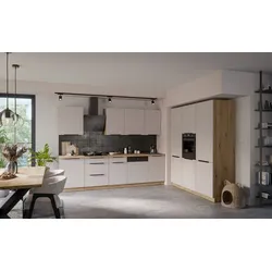 Küche SOLANO 280 + 180cm Küchenzeile Küchenblock Einbauküche Kaschmir beige matt