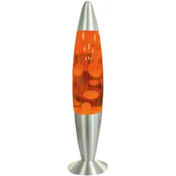 Blulaxa, Tischlampe, LED-Lava-Tischleuchte, 49985, 25W, 40 cm, weiss/orange