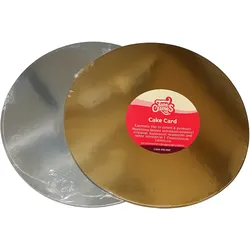 cakeX Cakecard 26 cm – Gold/Silber – offener Rand