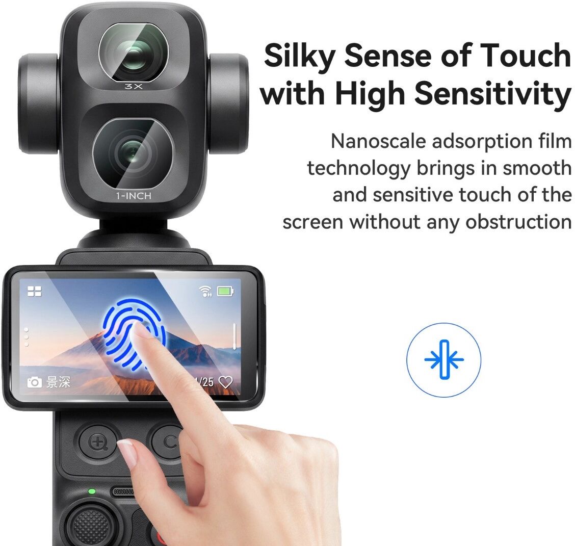 INF Pocket4P Gehärtete Glas-Displayschutzfolie - Einzelpack kompatibel mit DJI Osmo Pocket 4P