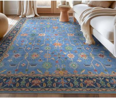 Well Woven Ushak Antalya Floral Modern Vibrant Flat-Weave Area Rug