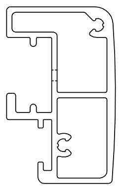 HSK Duschkabinenbau KG HSK Ersatzteile Rahmenoberprofil, gebogen, Radius 550 mm, Chrom, E55242-1-550-41 E55242-1-550-41
