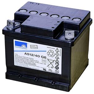 Exide Gel-Batterie Sonnenschein A512/40 G6, 12 V, 40 Ah, M6 Anschluss, mit VdS-Zulassung