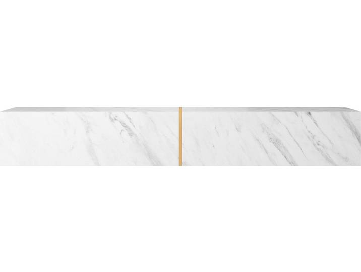 Selsey Bisira - TV-wandmeubel in wit marmerlook / goud 200 cm