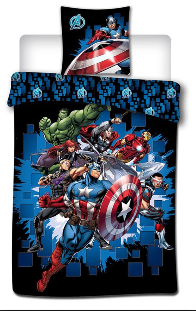 Marvel Avengers Fight Dekbedovertrek voor kinderen - 140 x 200 cm - Polyester