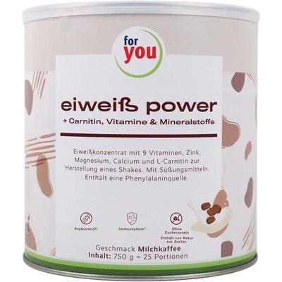 FOR YOU eiweiß power Milchkaffee Pulver 750 g
