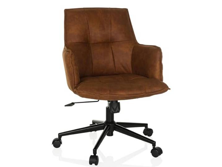 hjh LIVING Homeoffice Stuhl gepolstert SOLAO Life Schreibtischstuhl Drehstuhl höhenverstellbar, Stoffbezug Braun
