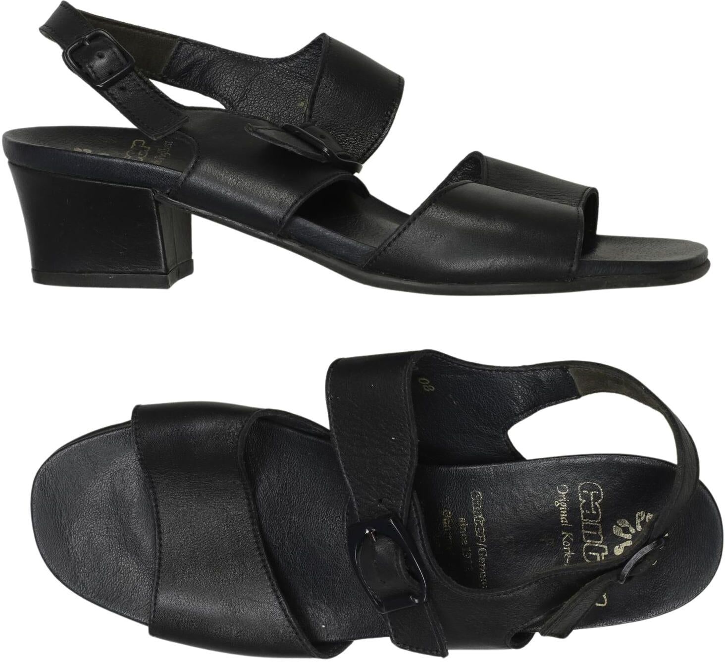 Ganter Damen Sandalen, Schwarz, Gr. EU 38,5 (UK 5.5), Leder - Second Hand