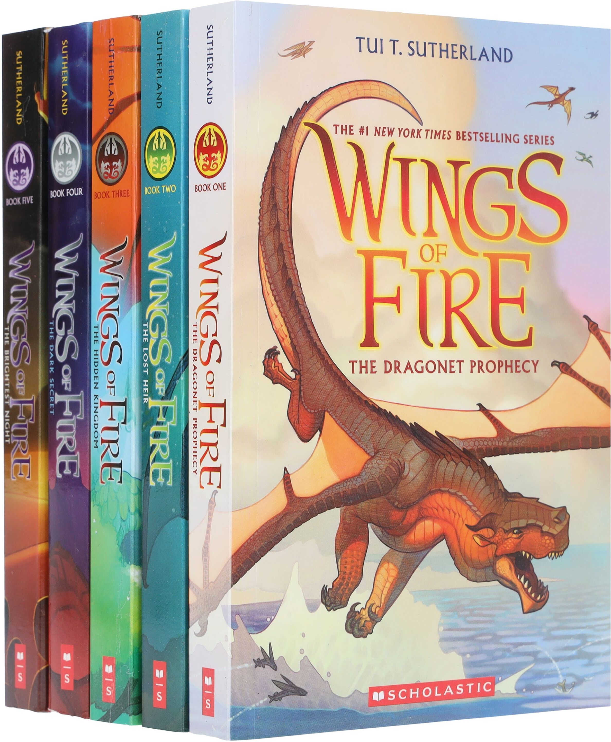Wings of Fire by Tui T Sutherland 5 Books Collection Set - Ages 9-14 - Paperback Scholastic