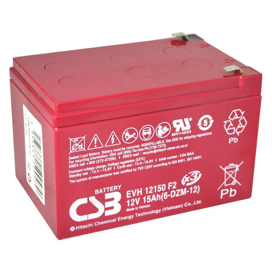 CSB 6-DZM-12 / Pb záložní akumulátor / VRLA AGM / 12V / 15Ah (EVH12150 (6-DZM-12))