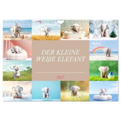Der kleine weiße Elefant (Wandkalender 2027 DIN A4 quer), CALVENDO Monatskalender
