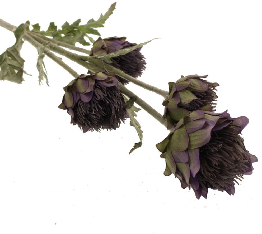 The Seasonal Aisle Cardoon Thistle Arrangement Purple 40cm H X 30cm W X 30cm D