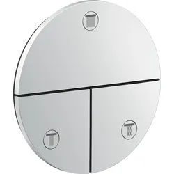 hansgrohe AXOR ShowerSelect ID Ventil, 3 Verbraucher, Unterputz, rund, 36779000, Farbe: Chrom