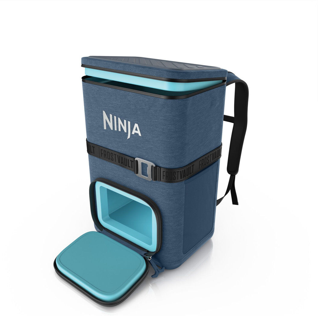 Ninja Outdoor FrostVault Go 17 litre 24-Can Backpack Soft Cooler with Cold Dry Zone Navy 51.5cm H x 34.5cm W x 25.5cm D