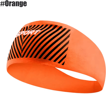 Inspire Curations Absorbent Sports Sweat Headband For Cycling Yoga Gym And Outdoor Training orange