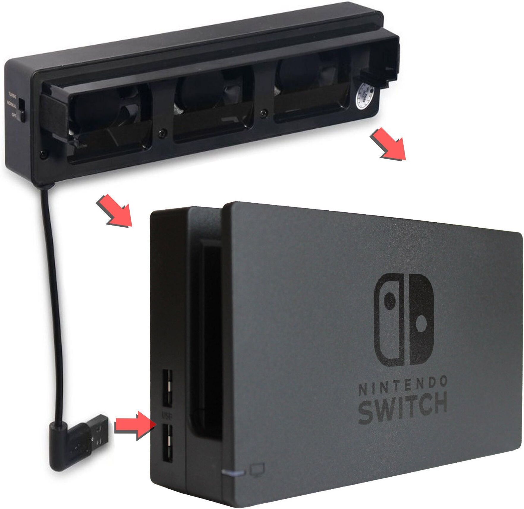 Jäähdytys Tuuletin Cooling Fan Nintendo Switch Musta Dobe