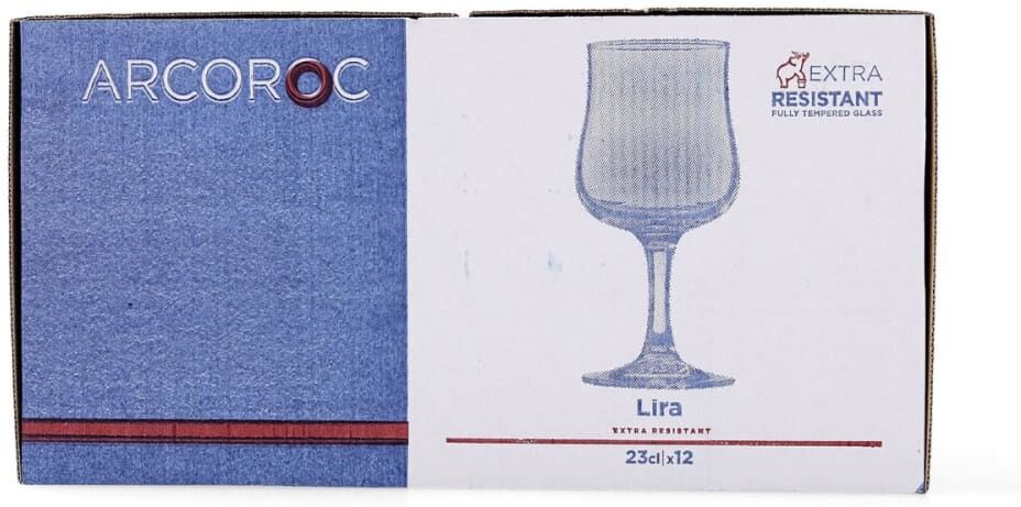 Arcoroc Juego de 12 copas agua vidrio templado 23 cl