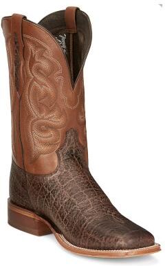 "Tony Lama Rowel 11"" Wide Square Toe - Mens 9 Brown Boot E2"