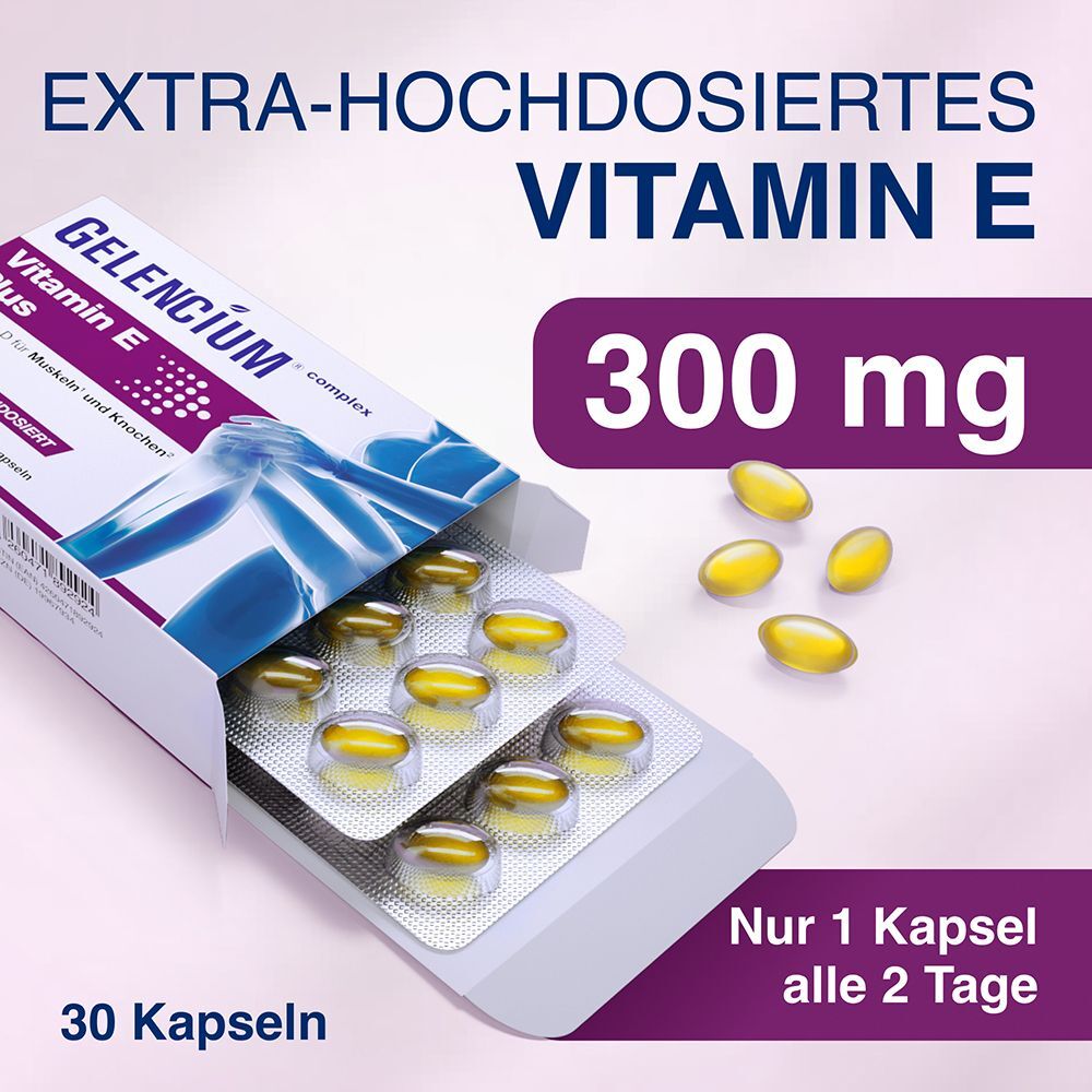 Gelencium Vitamin E Plus hochdos.m.Vit.D Weichkps. 30 St Weichkapseln