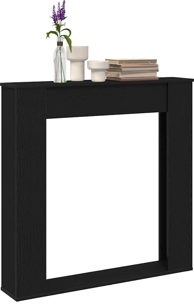 17 Stories Fireplace Mantel Surround Black Oak 100cm H X 100cm W X 20cm D