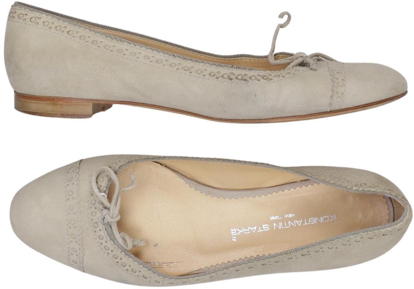 Konstantin Starke Damen Ballerina, Beige, Gr. EU 38.5, Leder - Second Hand