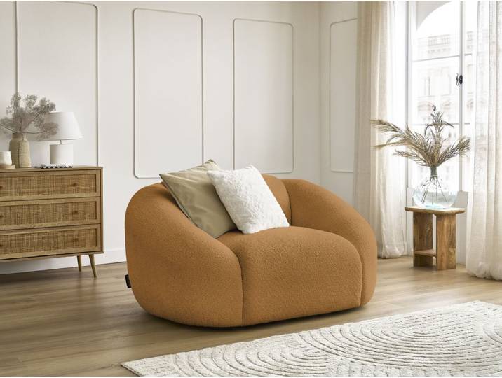 Fauteuil TINA tissu bouclette