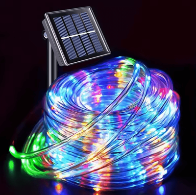 Inspire Curations Solar LED Rope String Lights With 8 Lighting Modes colorful 22m 200leds