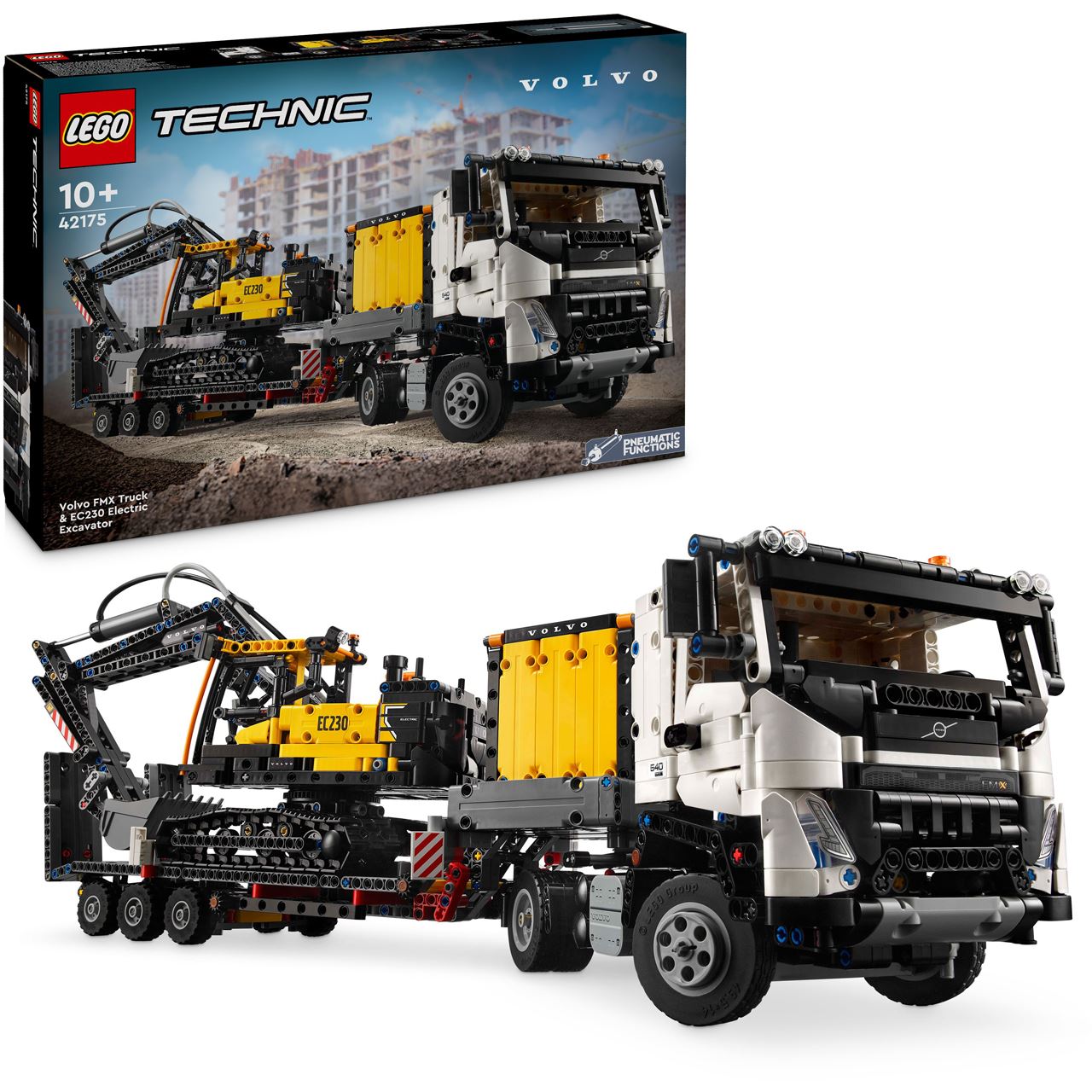 LEGO Technic 42175 Volvo FMX LKW mit EC230 Electric Raupenbagger, Bauset