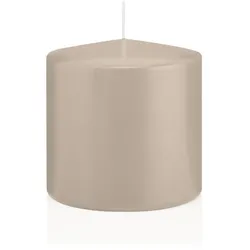 Wiedemann Kerzen Große Stumpenkerzen Schlamm Ø 98 x 100 mm, 6 Stück, 75 Brenndauer
