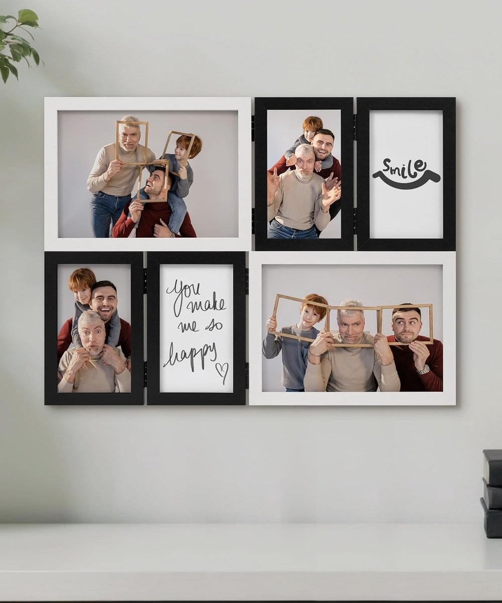 Fotolijst Collage Set van 6 stuks in moderne witte stijl voor muurdecoratie