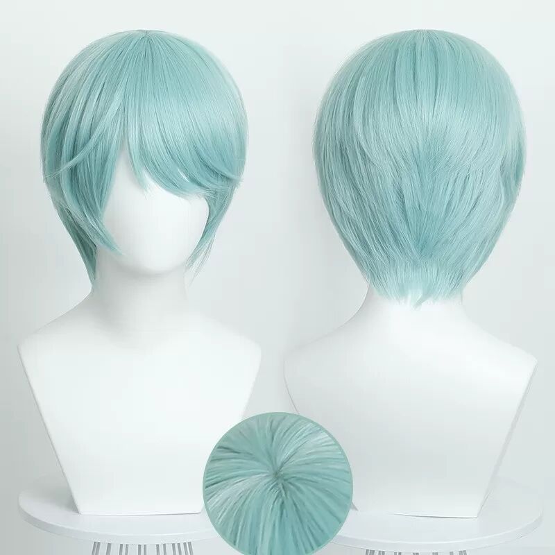 INF Himmelblaue Cosplay Perücke - Hochtemperaturfaser, Verstellbare Passform für Anime & Partys