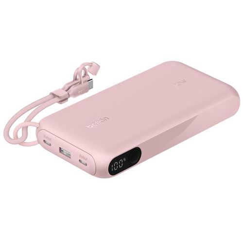 BELKIN BOOSTCHARGE POWER DELIVERY MIT DISPLAY 20.000MAH 20 W PINK