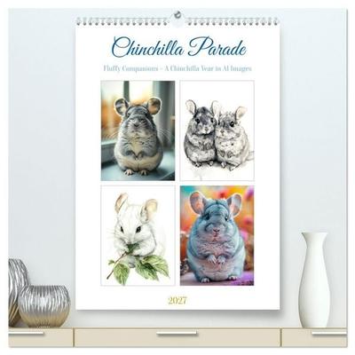Chinchilla Parade (High Quality Premium Wall Calendar 2027 DIN A2 portrait),CALVENDO 12 Month Wall Calendar
