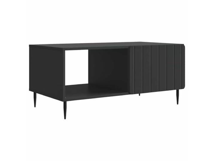 Heofavd Couchtisch Schwarz 90x50x40 cm Holzwerkstoff Sofatisch mit Tür