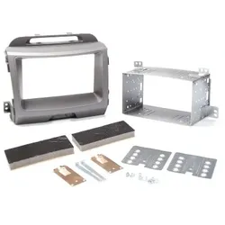  Radioblende KIA Sportage ab 2010 2DIN dunkelgrau Installer Kit 