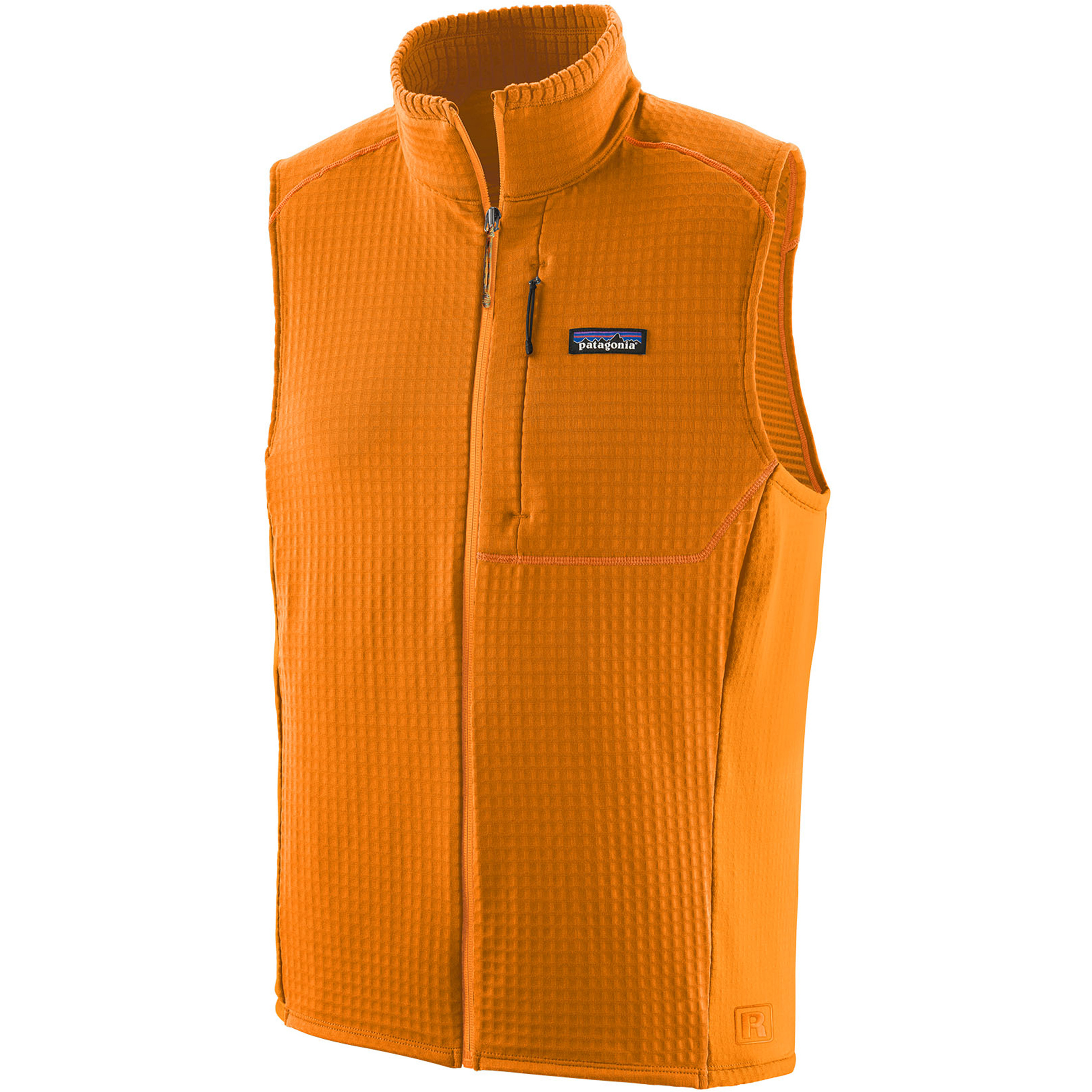Patagonia R1 Weste Herren Fleecewesten orange Größe XL Trekking Klein verpackbar Wasserabweisend