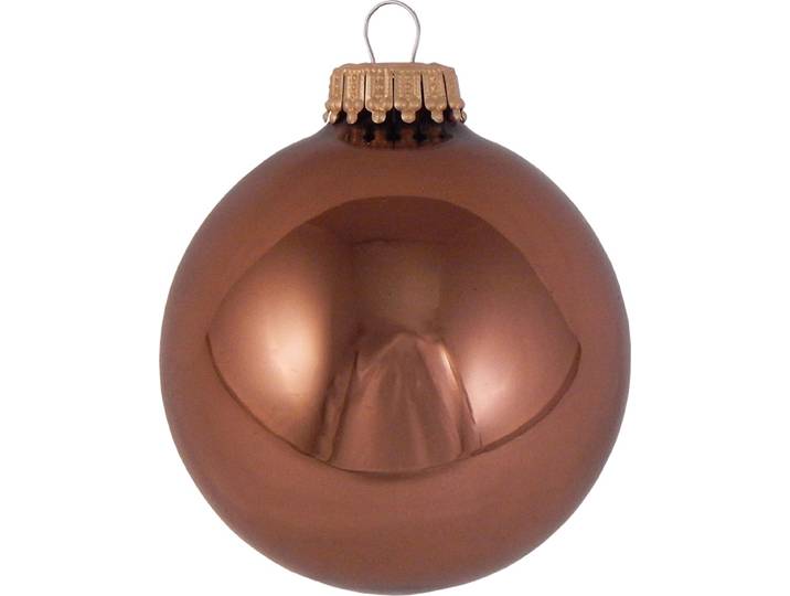 Weihnachtsbaumkugel KREBS GLAS LAUSCHA CBK70416, Weihnachtsdeko, Christbaumschmuck, Christbaumkugeln Glas , braun, Ø:7cm, Glas, Weihnachtsbaumkugeln, Weihnachtsbaumkugel