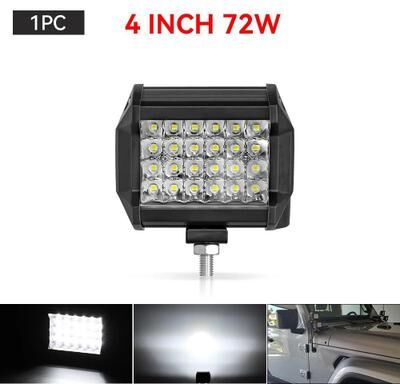 Uplifted Finds Heavy Duty LED Work Light Bar   12V 24V High Intensity Offroad Spotlights For Trucks, Tractors, Boats & SUVs 1x 72w Light
