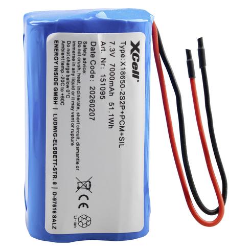 XCell Spezial-Akku 4x 18650 Li-Ion 7.4 V 7000 (7000 mAh, 7.40 V) (151095)